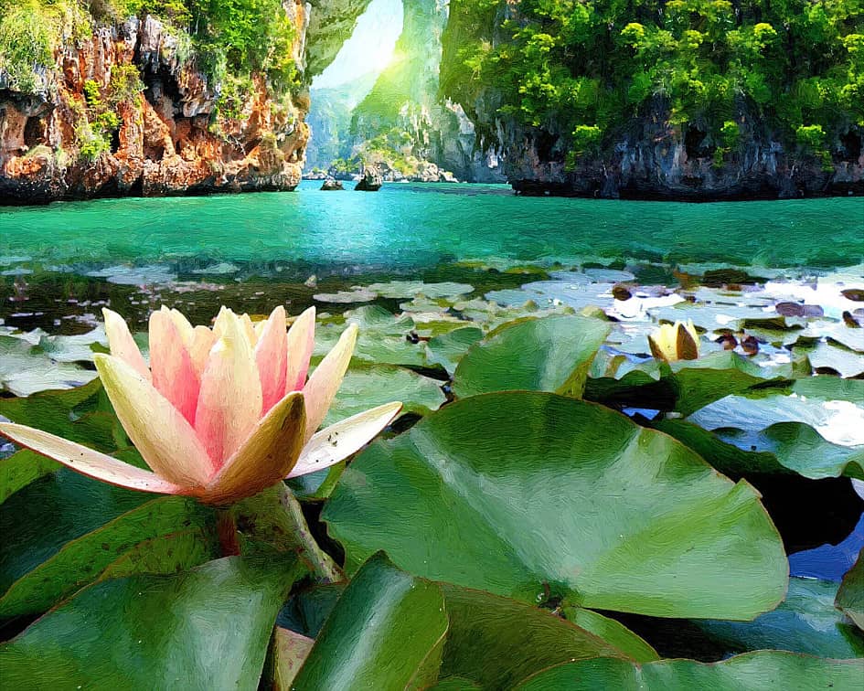 Цветы на воде.