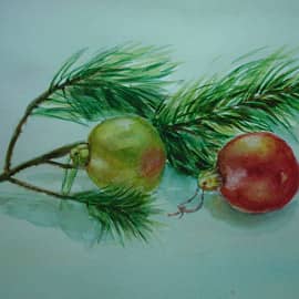 Натюрморт со сломаной веткой.