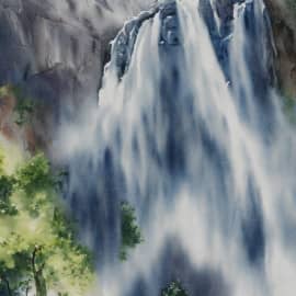 Из серии работ "Бежит и дышит водопад"