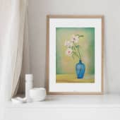 Цветы в синей вазе (1), художник Валентина Худякова