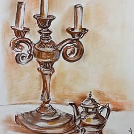 Канделябр  и чайник