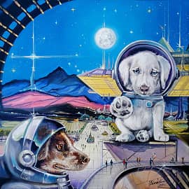 "Великие пришельцы"(фон с картины х. Роберта Мак Колла )