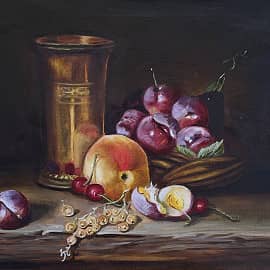 Натюрморт со сливами