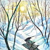 Речка "Варварка" ранним февральским утром