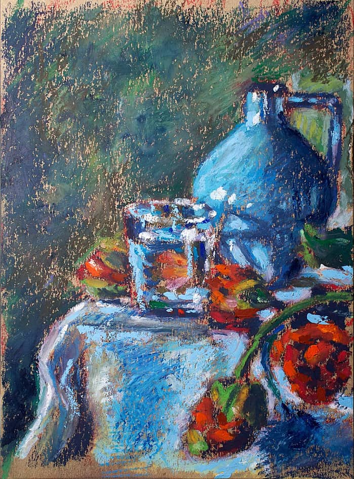 Красное на синем