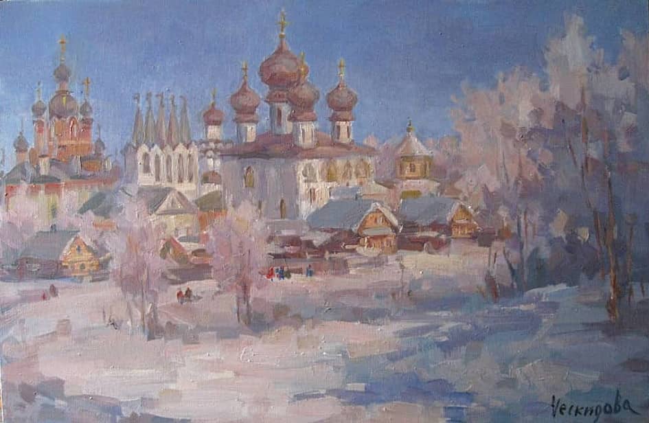 Зимний день. Тихвинский Богородичный Успенский монастырь