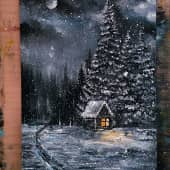 Зимняя ночь (1), художник Карина Андреева