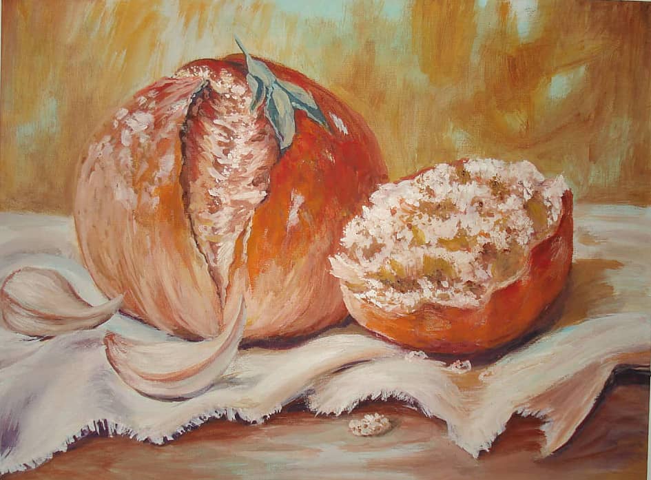 Булочка с чесночком.