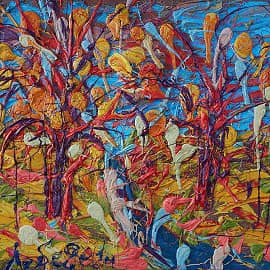 Картина Душа осени Живопись маслом Екатерина Лебедева художник