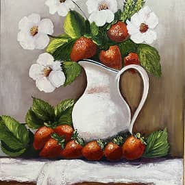 Кувшин с клубникой