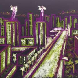 Ночной проспект. Скетч.