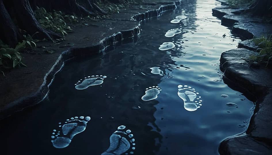 иллюстрация к стиху " Шаги на воде"