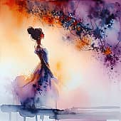 Картина "Слушая вечернюю серенаду"