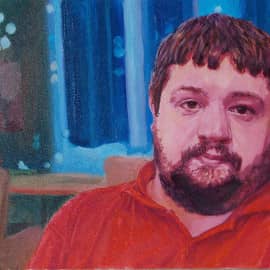 Портрет в кафе.