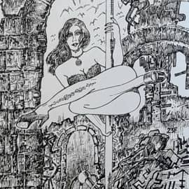 Среди руин.