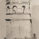 Башня ветров. Написана со старой фотографии