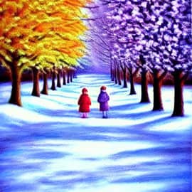 Серия картин "Встреча Осени с Зимой".