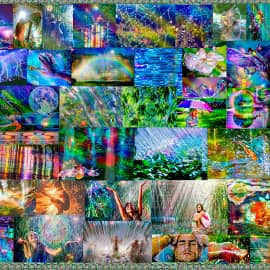 Cимфония дождя, большое панно А1, А3