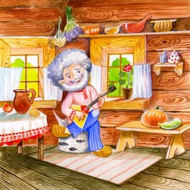 Домовенок. Иллюстрация к книге Моцарт и ноты