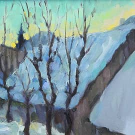 Зимние сливы. Вечереет