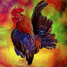 Птицы 003  50х50