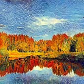 Осень у озера.