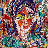 Картина Женский абстрактный портрет Екатерина Лебедева художник