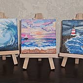 Море в миниатюре триптиха