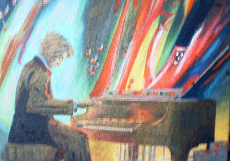 Скрябин работает над  Поэмой Огня