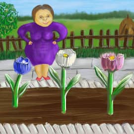 Счастливая дачница