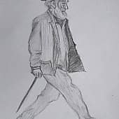 Идущий человек . Зарисовка