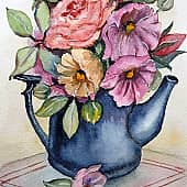 Чайники с букетами