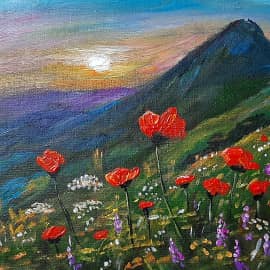 маки на горе верблюд