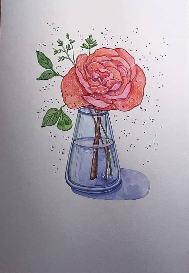 Вазочка с розой
