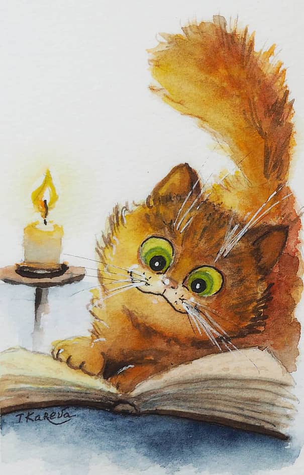 Открытка с котом 1