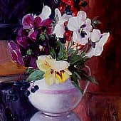 Анютины глазки и рябина