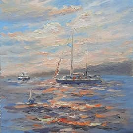 Этюд на пляже. Пленэрная живопись ZhNataly