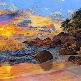 На далёком острове.