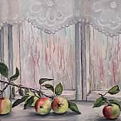 Яблоки, художник Лариса Яркулова