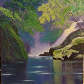 Лесной водопад