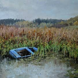 Старая лодка (этюд)