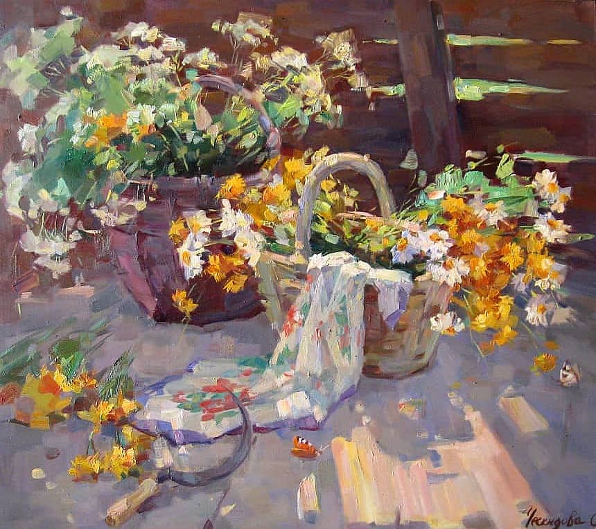 Цветы на крыльце