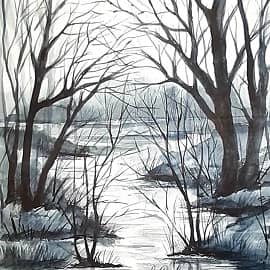 Пейзаж монохром