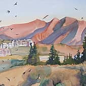 Утро, горы и ласточки