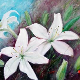 Белые лилии