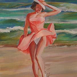 На вечернем пляже.