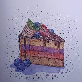 Торт с ягодами