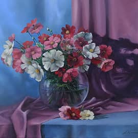 Букет космеи.