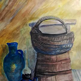 На лавке за печкой