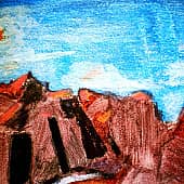 Красные горы (1), художник Копылова Тамара Михайловна